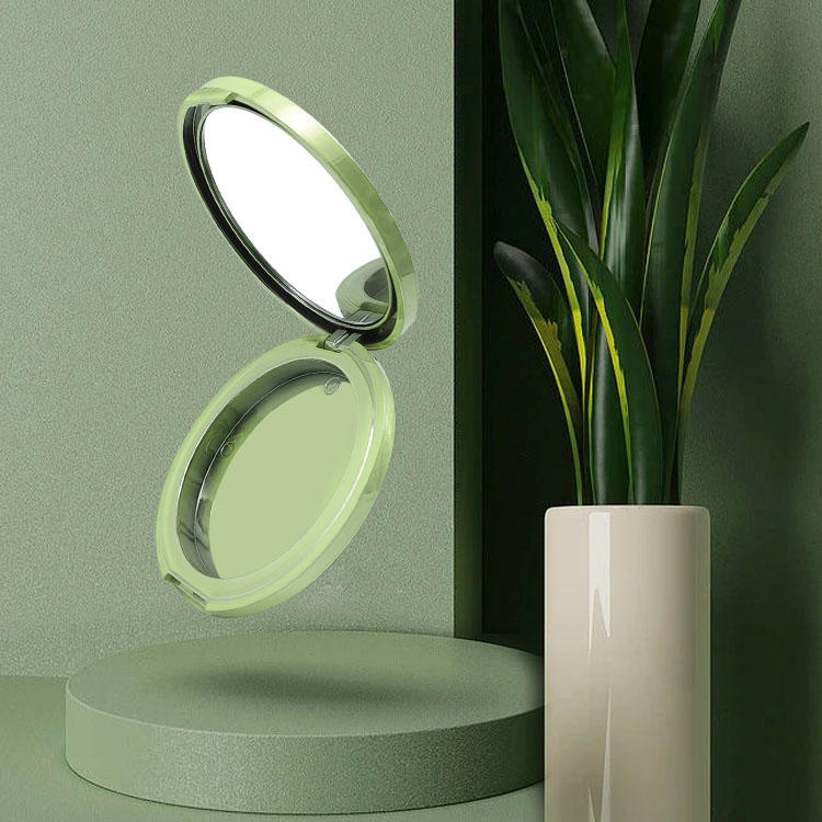F090 Estuche de polvo redondo clásico con un espejo conveniente para maquillarse en cualquier momento que se puede pintar
