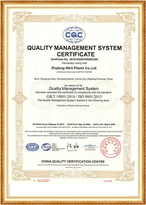 Certificado ISO9001: 2015